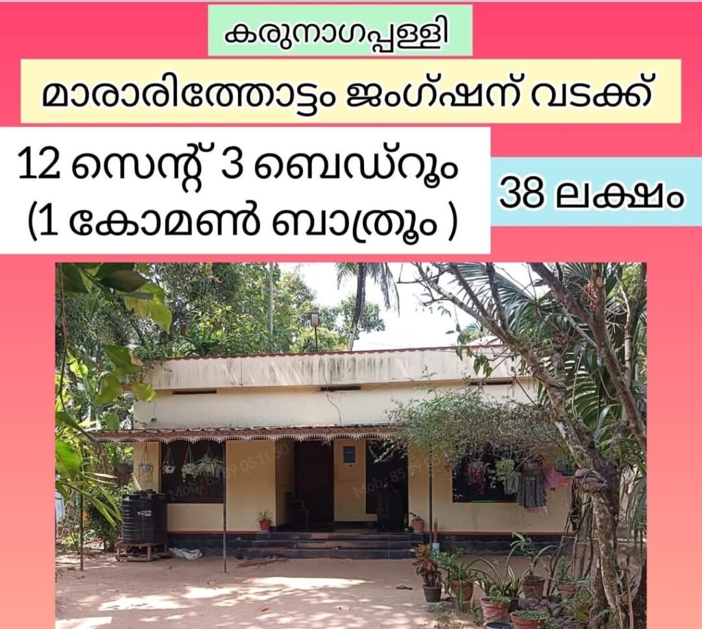 House For Sale In Karunagappally Mararithottam