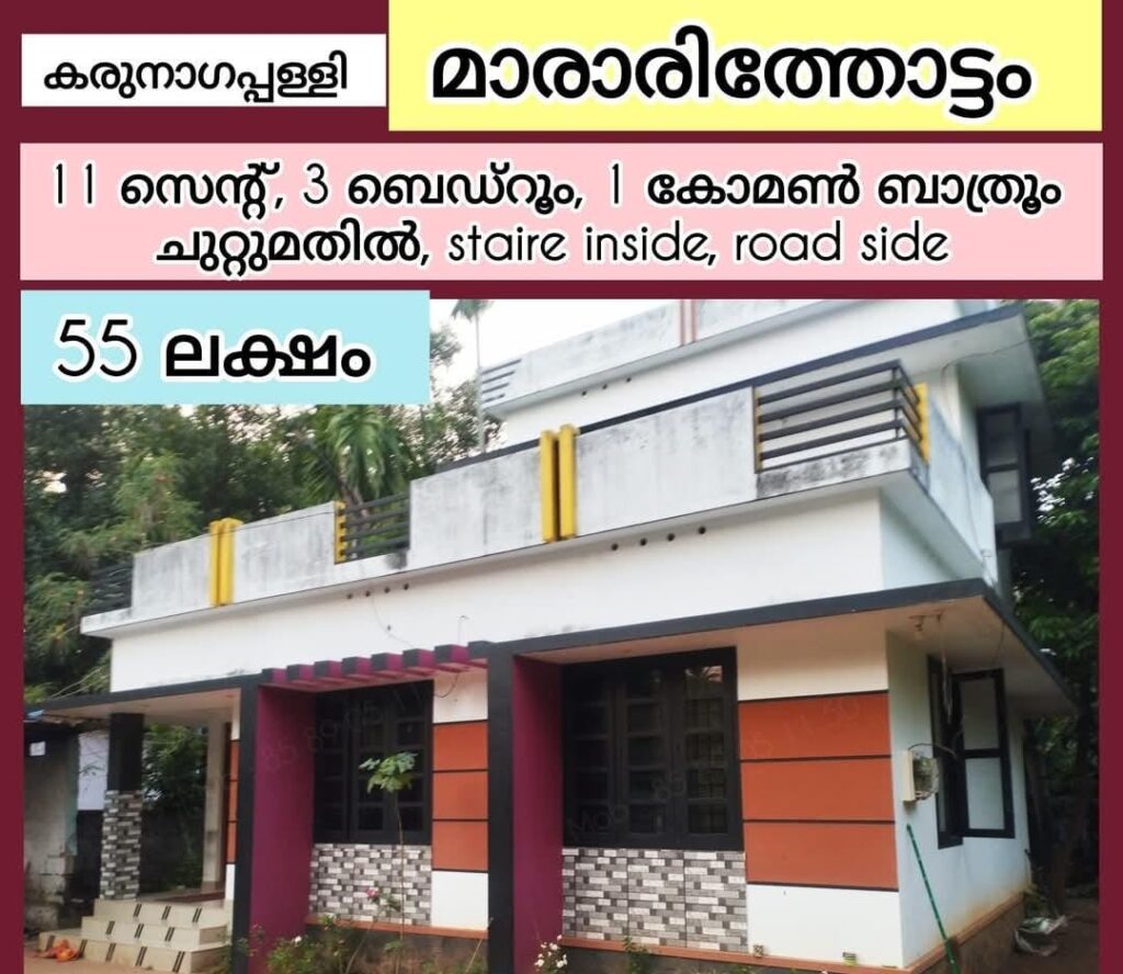 House For Sale In Karunagappally Mararithottam